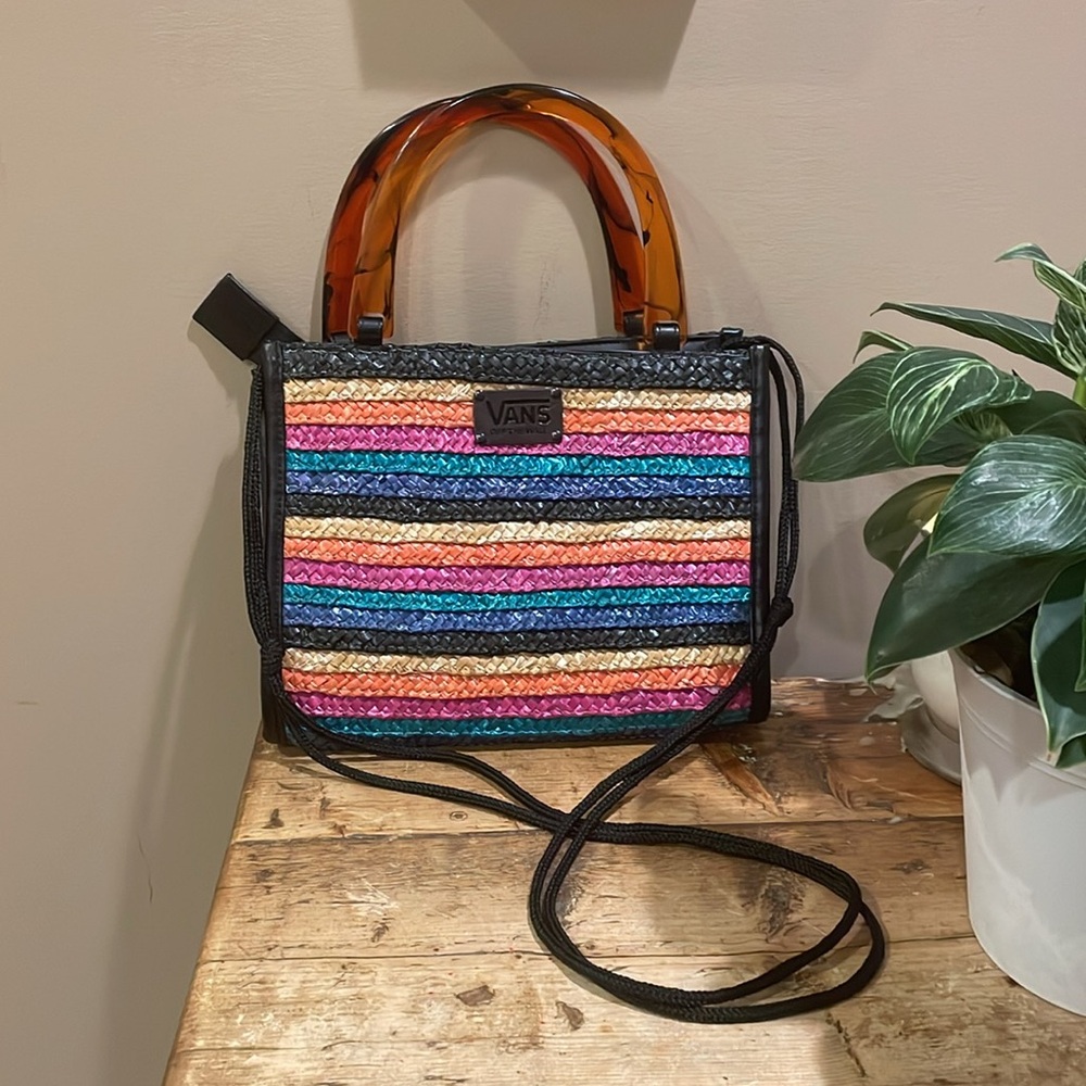 Vans Multicolor Striped Handbag with Black Accents